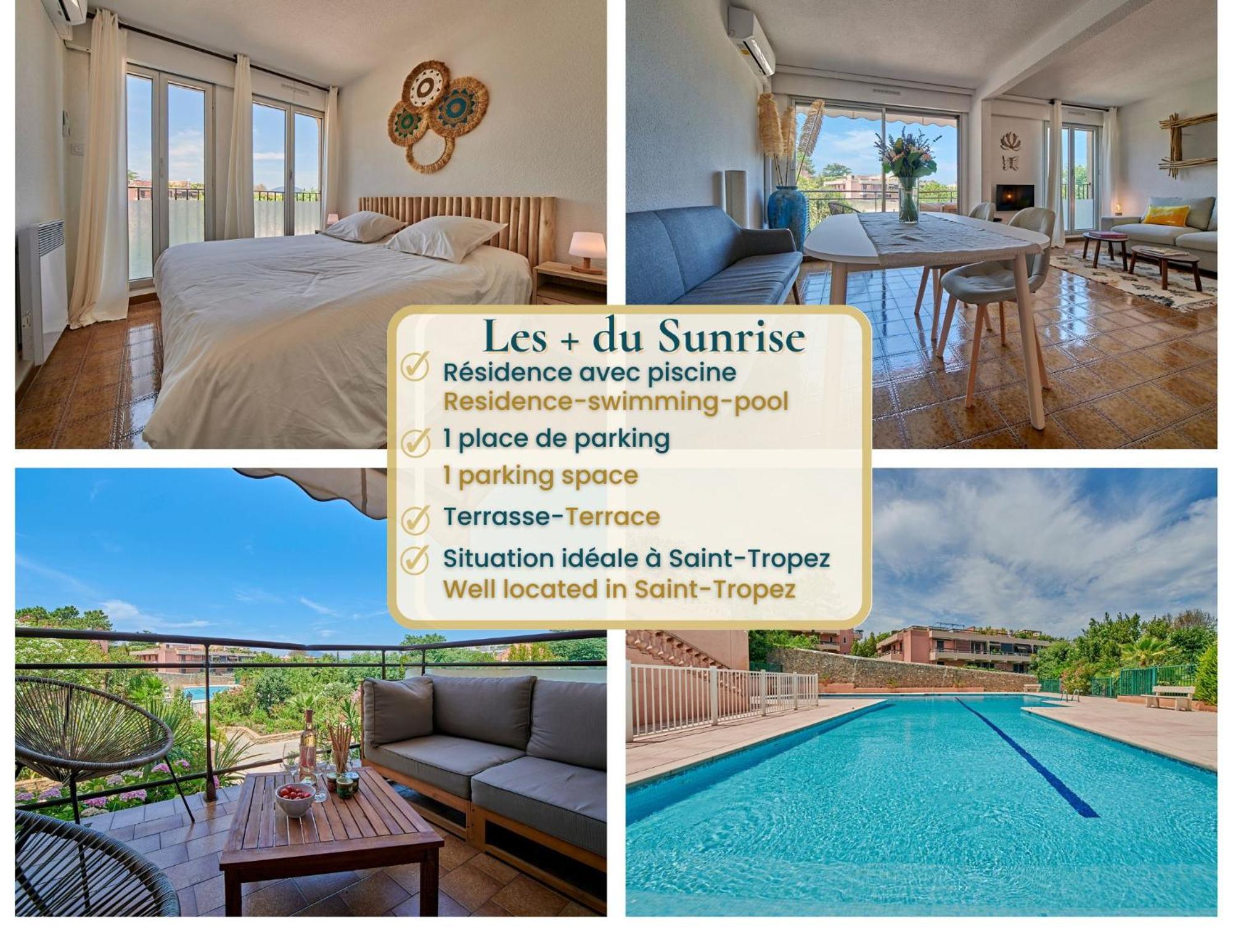 Sunrise -Swimming-Pool-Saint-Tropez Center-Parking 아파트 외부 사진